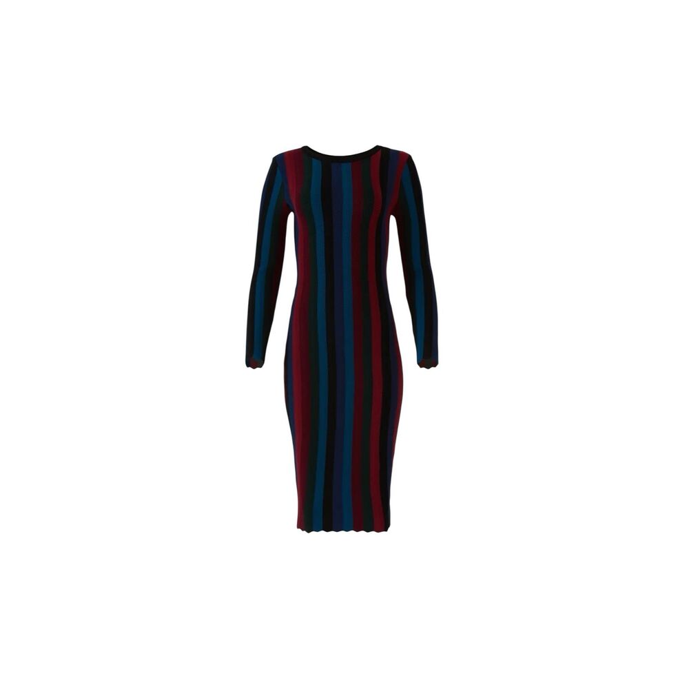 Milly Chevron Vertical Stripe Color Block Sheath … - image 1